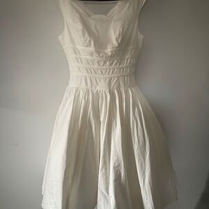 Unique Vintage Dress- white- small